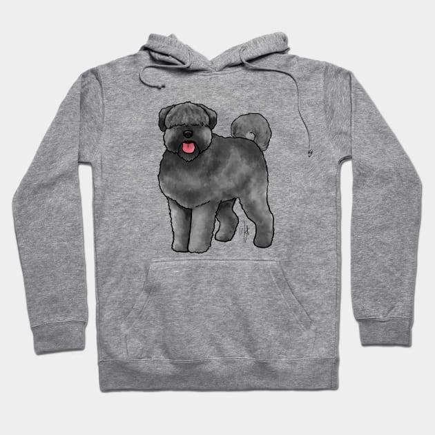 Dog - Bouvier des Flanders - Salt and Pepper Natural Hoodie by Jen's Dogs Custom Gifts and Designs